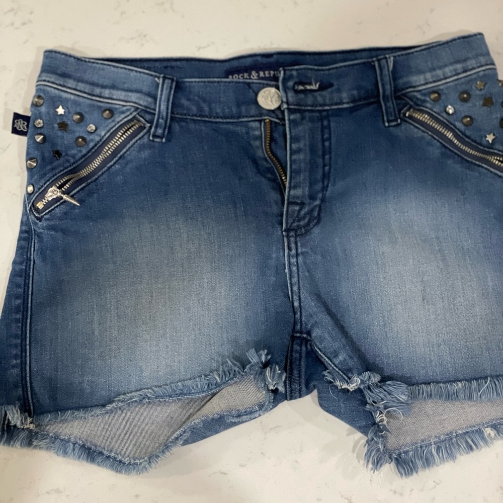 Rock and republic denim jean cutoff shorts- 8
